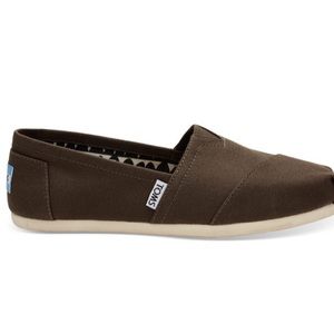Toms Olive washed canvas